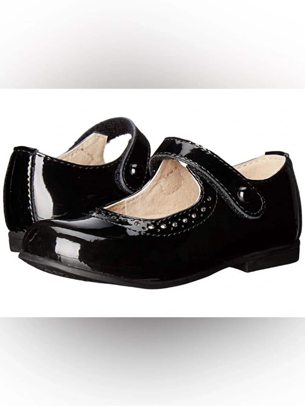 🖤 FootMates Girls Black Patent Mary Jane Dress Shoes | Size 10.5 🖤